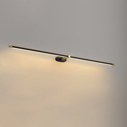 Linear LED Bathroom Vanity Light Fixture 27-50 Inch Metal Wall Sconce for Mirror Black Gold Brushed Nickel Warm Lighting Powder Room Dressin