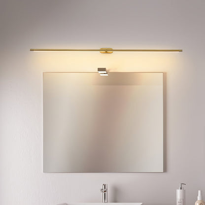 LED Bathroom Mirror Light 27 in Rechargeable Dimmable Wall Sconce Black Gold Wireless Touch Control Vanity Fixture for Powder Room