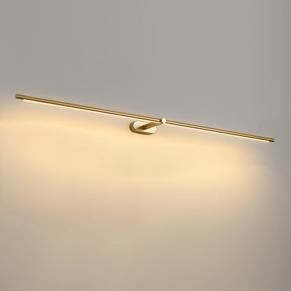 LED Bathroom Mirror Light 27 in Rechargeable Dimmable Wall Sconce Black Gold Wireless Touch Control Vanity Fixture for Powder Room