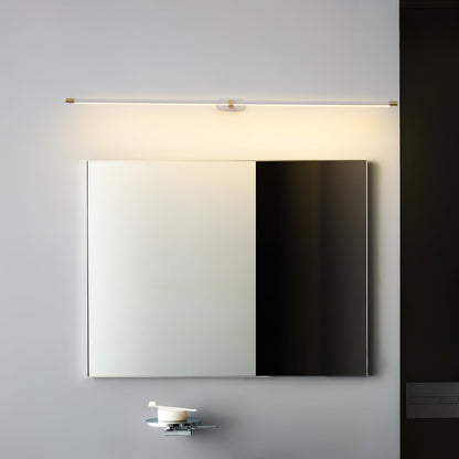 Applique murale linéaire sans fil rechargeable avec commande tactile – Lampe murale sur batterie alimentée par USB pour miroir de salle de bain, chambre ou placard