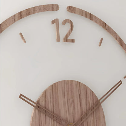 Horloges murales pour salon, horloge murale en bois silencieuse avec mouvement à quartz, grande horloge murale minimaliste pour chambre à coucher