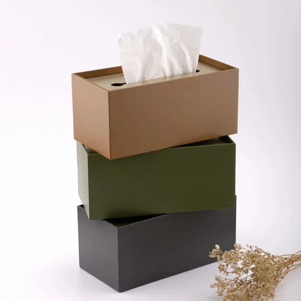 Mira Tissue Box Holder - High-Quality Iron, Minimalist Design