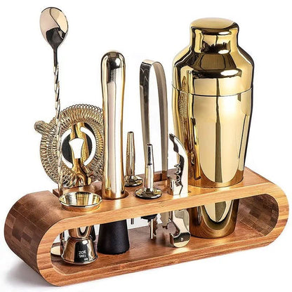 MixologyMaster Cocktail Shaker Set - Stainless Steel, 10-Piece Bartender Kit