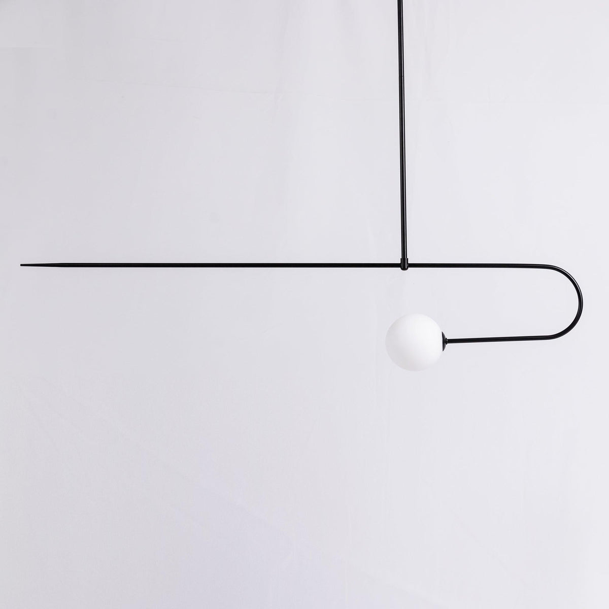 Sculptural Ceiling Light with Opaline Glass Diffusers Black & Brass Finish Multi-Arm Design for Dining Room Entryway Modern Overhead Fixture