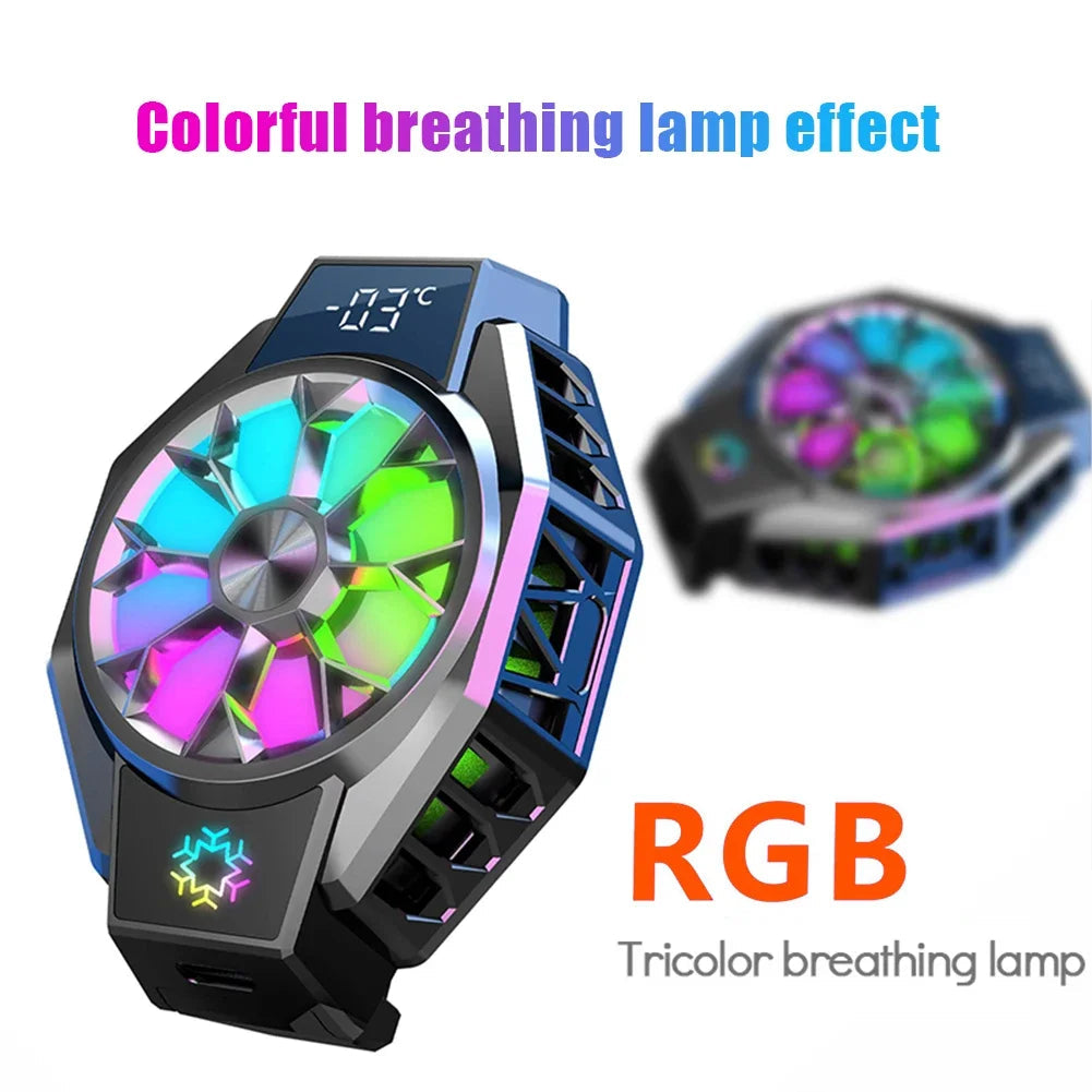 Mobile Fan | Clip-On Cooling Fan with Smart Temperature Display | Portable Solution for Mobile Devices
