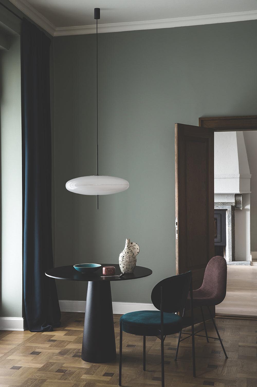 Ceiling Pendant Light White Polymer Shade Adjustable Drop Height Modern Dining Room Kitchen Living Room Hanging Fixture E26 E27 Socket 12 in
