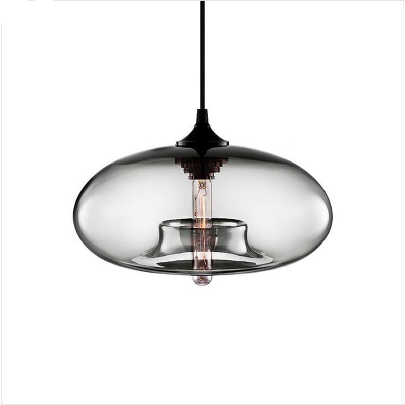 Glass Pendant Light Nordic Modern Hanging Fixture Adjustable Cord Bedroom Dining Living Room E27 LED 110-240V Interior Lighting Decor Vase