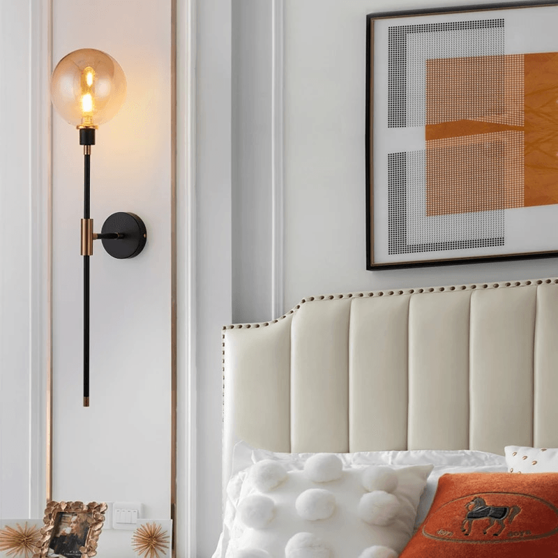 Contemporary Glass Shade LED Fixture Gray Amber Clear Finishes for Hallway Bedroom Entryway Living Room Bathroom