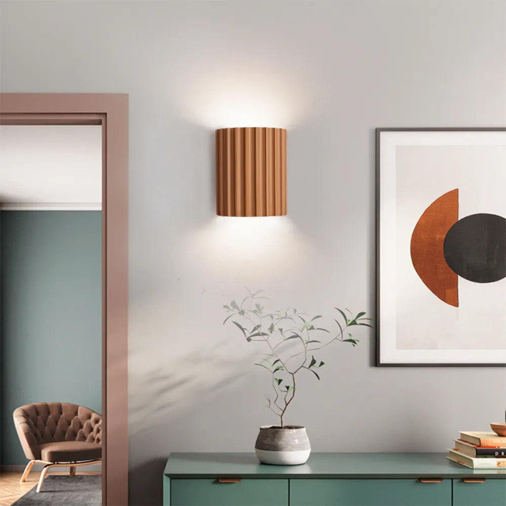 Sculptural Resin Sconce with Dual G9 Sockets for Bedroom Hallway Accent Lighting in Green Finish 6.5 Inches Compact Indoor Fixture