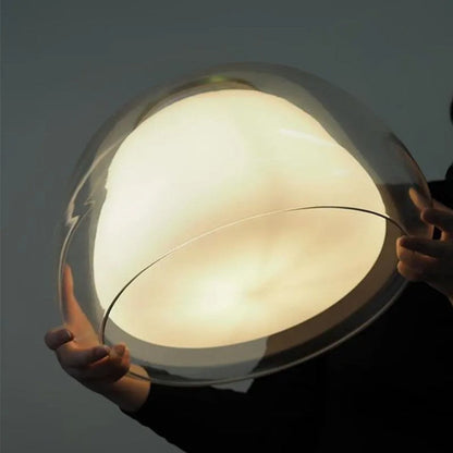Suspension luminaire en verre texturé pour salle à manger et cuisine | Douille E27 | Abat-jour dôme ondulé | Deux tailles disponibles | Éclairage d'ambiance chaleureux pour