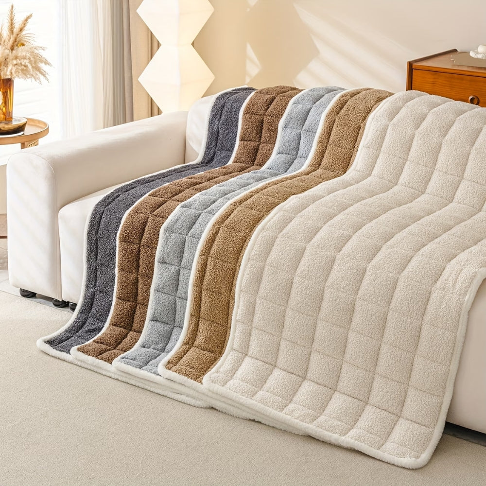 Couverture de canapé mosaïque - Peluche antidérapante, adaptée aux animaux de compagnie
