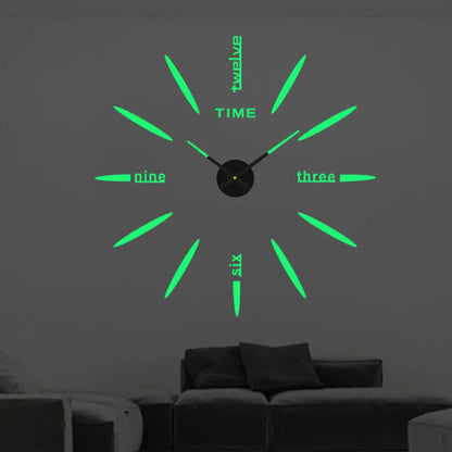 Large Wall Clocks for Living Room, Modern Wall Clock Acrylic Mirror Finish, Oversized Wall Clock Decor for Bedroom