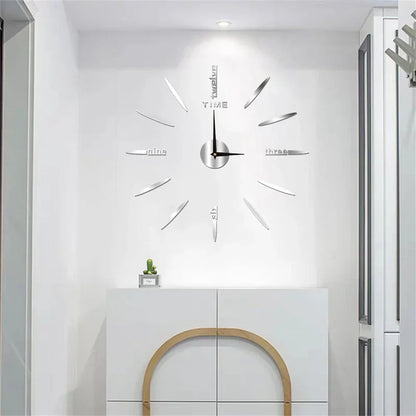 Large Wall Clocks for Living Room, Modern Wall Clock Acrylic Mirror Finish, Oversized Wall Clock Decor for Bedroom
