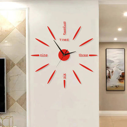 Large Wall Clocks for Living Room, Modern Wall Clock Acrylic Mirror Finish, Oversized Wall Clock Decor for Bedroom