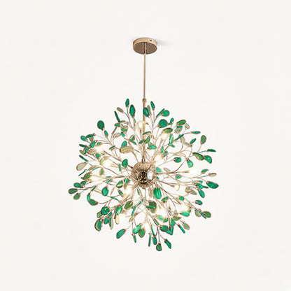 Agate Branch Chandelier 23-Inch Gold Finish Multi-Arm Adjustable G4 Fixture for Dining Room Living Room Statement Lighting Multicolor Natura