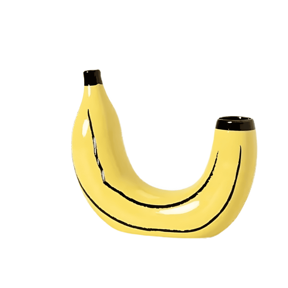 Modern Banana-Shaped Decorative Vase – Playful Accent for Contemporary Interiors