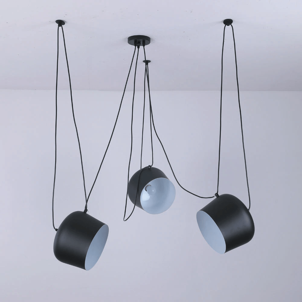 Modern Black Pendant Light with Drum Design | Stylish Kitchen Pendant Lighting for Ambient Illumination