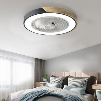 Modern Ceiling Fan with Integrated LED Light & Remote Control | Bladeless Design for Stylish Home Comfort