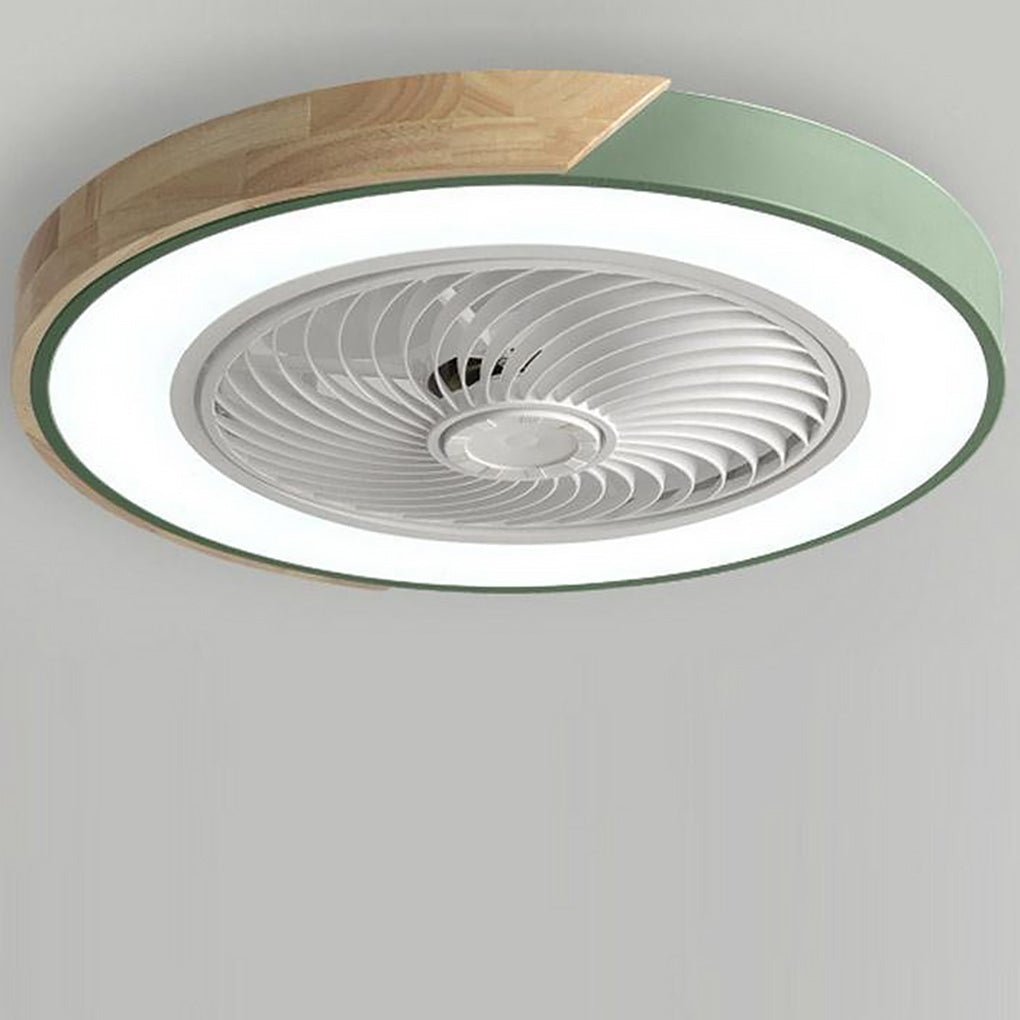 Modern Ceiling Fan with Integrated LED Light & Remote Control | Bladeless Design for Stylish Home Comfort