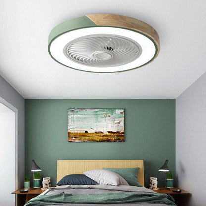 Modern Ceiling Fan with Integrated LED Light & Remote Control | Bladeless Design for Stylish Home Comfort