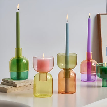 Modern Cylindrical Candle Holder and Vase – Elegant Ceramic Home Decor for Contemporary Spaces