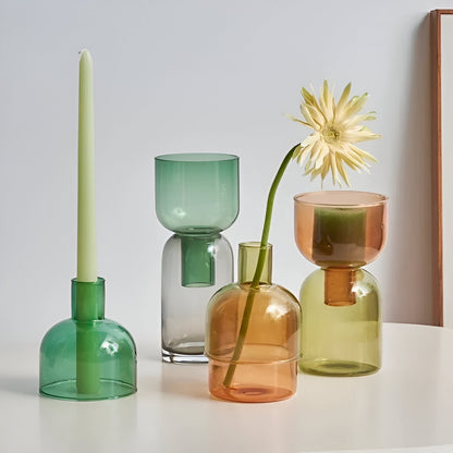 Modern Cylindrical Candle Holder and Vase – Elegant Ceramic Home Decor for Contemporary Spaces