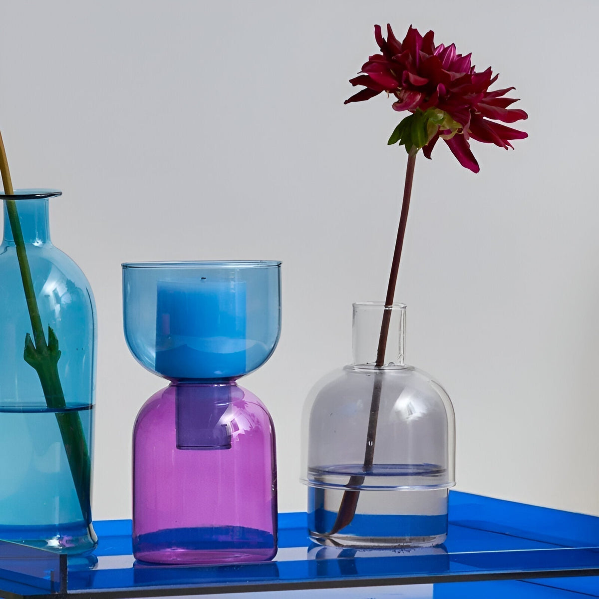 Modern Cylindrical Candle Holder and Vase – Elegant Ceramic Home Decor for Contemporary Spaces
