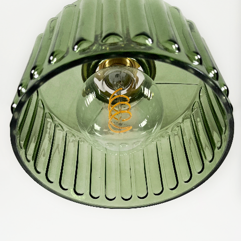 Modern Japanese Style Hanging Light with Textured Glass Shade – Adjustable Cord Length