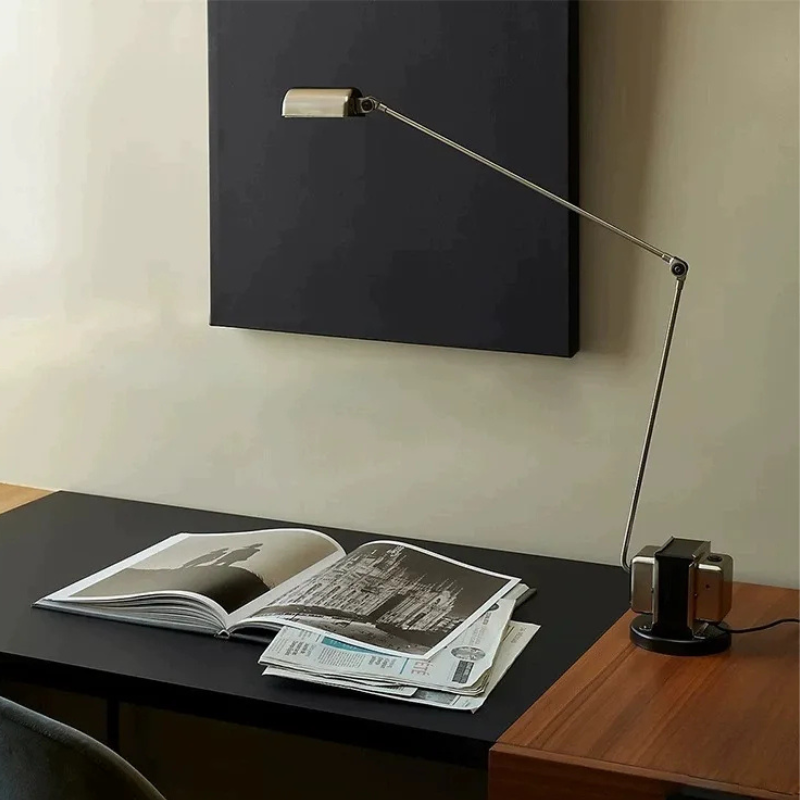 Lampe de bureau LED moderne avec bras réglable et variateur d'intensité | Design minimaliste pour un éclairage ciblé