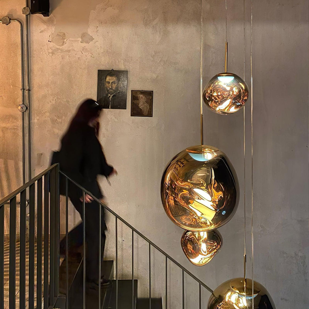 Reflective Globe Pendant Light Fixture with Adjustable Drop | Metal Hanging Ceiling Lamp for Kitchen Island Dining Room Living Space | Avail