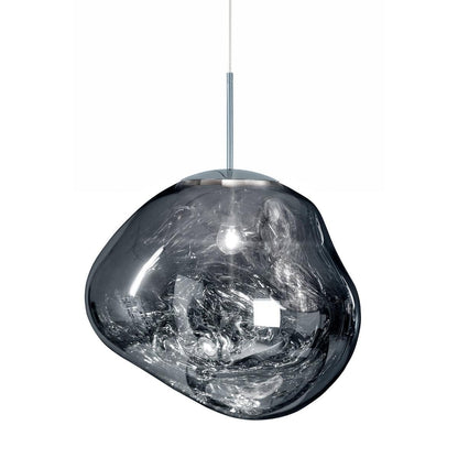 Reflective Globe Pendant Light Fixture with Adjustable Drop | Metal Hanging Ceiling Lamp for Kitchen Island Dining Room Living Space | Avail