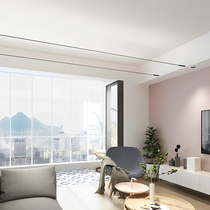 Modern Linear LED Strip Light with Rotatable Base for Adjustable Illumination