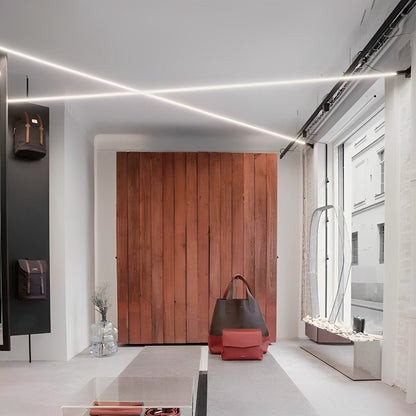 Modern Linear LED Strip Light with Rotatable Base for Adjustable Illumination
