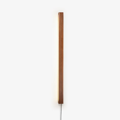 Modern Linear Wood LED Wall Light Fixture with Adjustable Height | Sleek Design for Contemporary Interiors