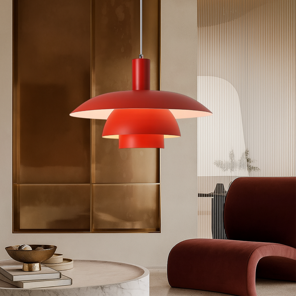 Suspension scandinave moderne avec LED dimmable | Éclairage suspendu élégant pour îlot de cuisine et salle à manger