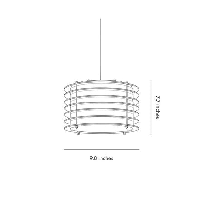 Modern Stainless Steel Pendant Light with Beige Shade – Adjustable Kitchen Pendant Lighting Fixture