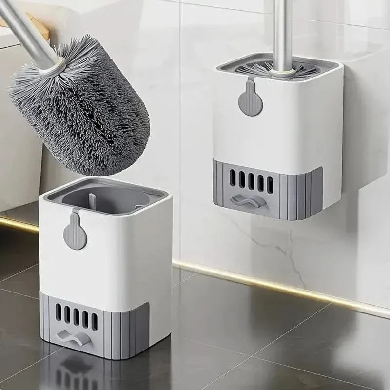 PPVAULT – Modern Toilet Cleaning Set with Stainless Steel Finish