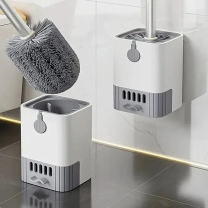 PPVAULT – Modern Toilet Cleaning Set with Stainless Steel Finish