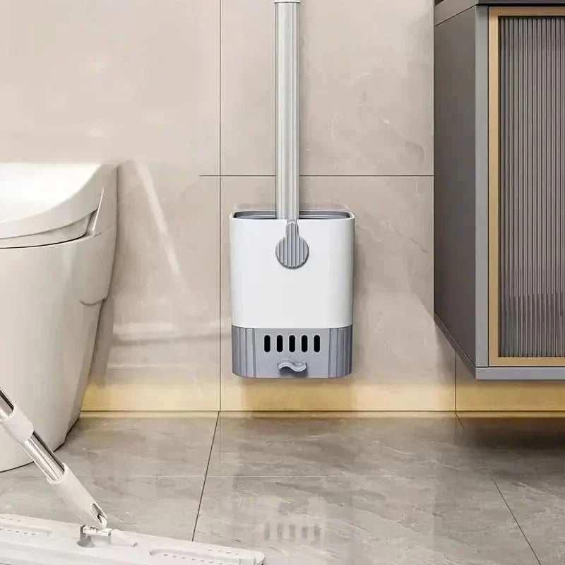 PPVAULT – Modern Toilet Cleaning Set with Stainless Steel Finish
