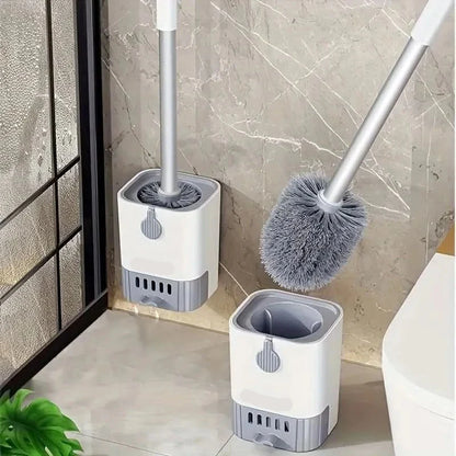 PPVAULT – Modern Toilet Cleaning Set with Stainless Steel Finish