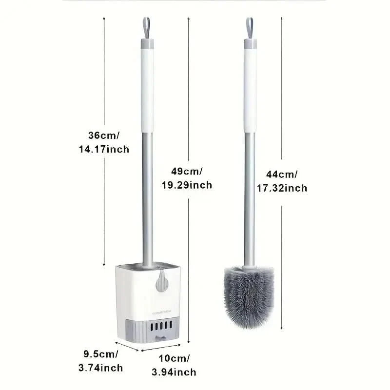PPVAULT – Modern Toilet Cleaning Set with Stainless Steel Finish