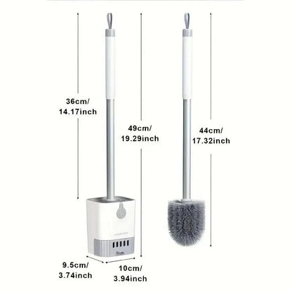PPVAULT – Modern Toilet Cleaning Set with Stainless Steel Finish
