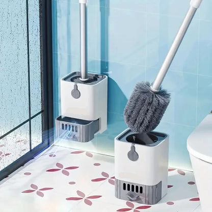 PPVAULT – Modern Toilet Cleaning Set with Stainless Steel Finish