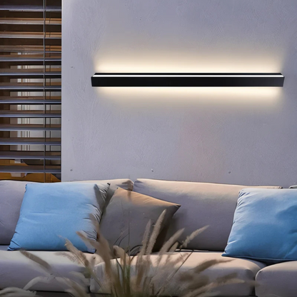 Applique murale LED moderne et étanche pour intérieur et extérieur – Design en aluminium noir