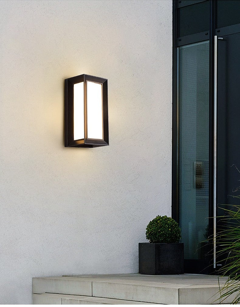 Motion Sensor Outdoor Wall Light 18W Dusk-to-Dawn Porch Security Sconce Weatherproof Black Aluminum for Garden Entryway Path Lighting