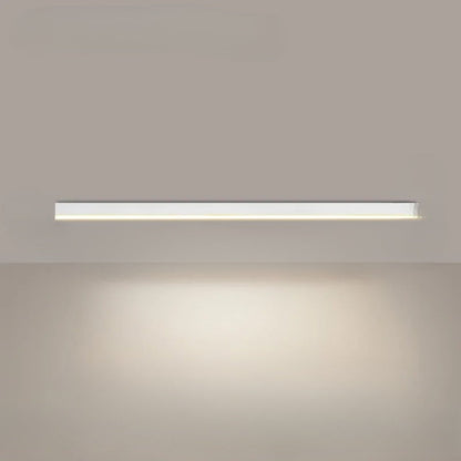 Flush Mount LED Linear Ceiling Light – Hardwired Aluminum Kitchen & Hallway Fixture in White or Black