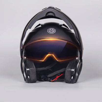 Modular Motorcycle Helmet | Carbon-Style Design with Dual Visors | Comfortable Coverage for Daily Rides