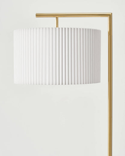 Fabric Shade Standing Lamp 60-Inch Metal Frame LED Illumination Foot Switch Control Contemporary Black Antique Brass Satin Nickel Tall Uplig