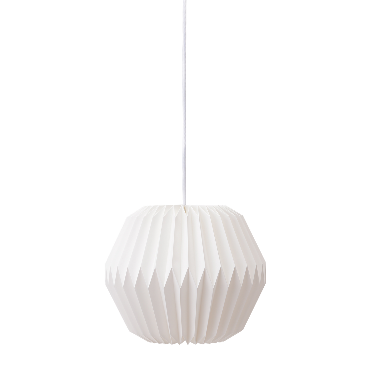 13-Inch Acrylic Hanging Lamp White Pleated Texture E27 Socket Adjustable Height Bedroom Dining Room Overhead Fixture Scandinavian Style Soft