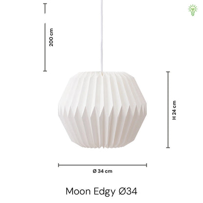13-Inch Acrylic Hanging Lamp White Pleated Texture E27 Socket Adjustable Height Bedroom Dining Room Overhead Fixture Scandinavian Style Soft